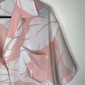 Blouse (pink and white)